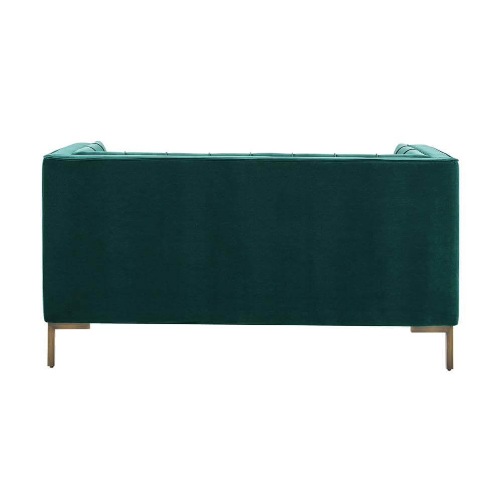 Isaac Stitch Tufted Velvet Loveseat 60 (2 Colors)