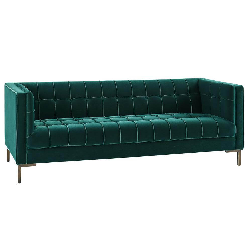 Isaac Tufted Velvet Fabric Sofa 83' (2 Colors)