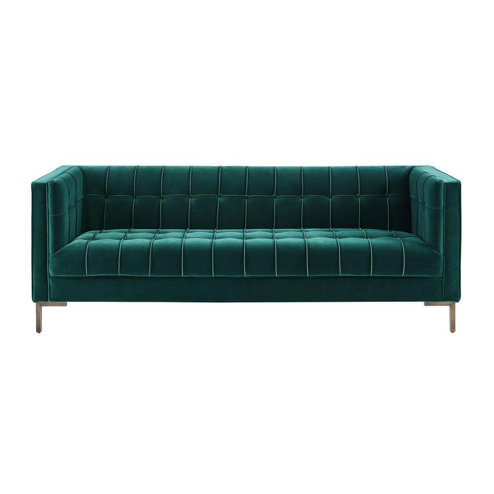 Isaac Tufted Velvet Fabric Sofa 83' (2 Colors)