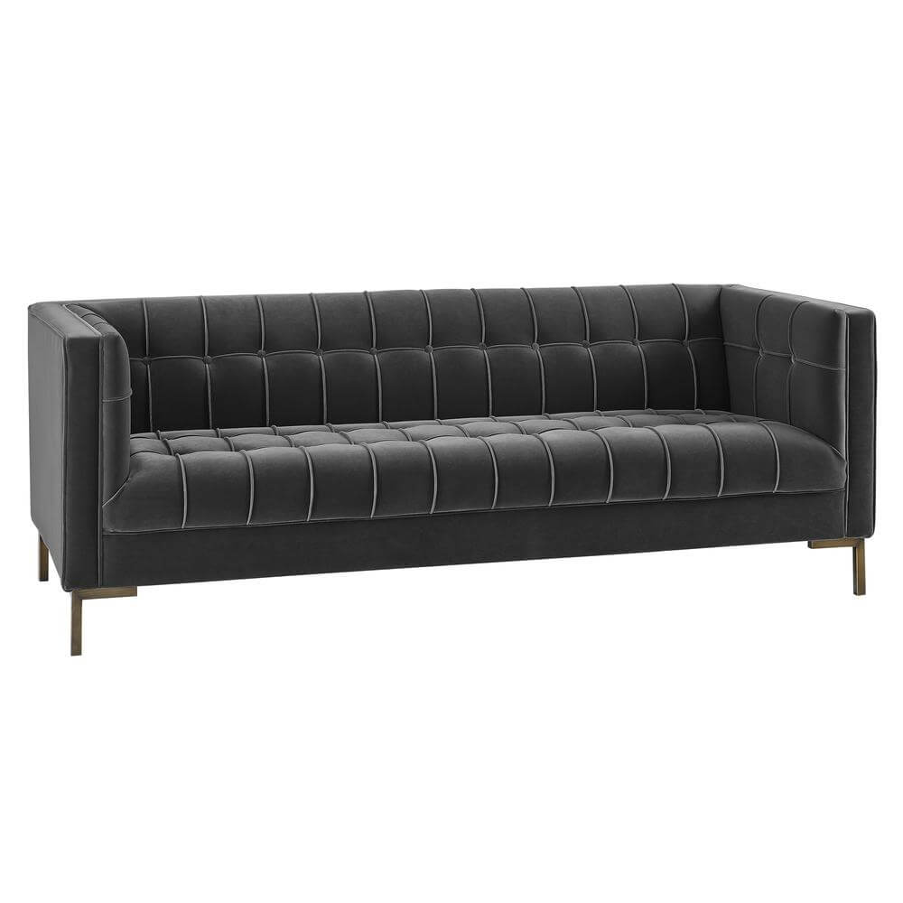 Isaac Tufted Velvet Fabric Sofa 83' (2 Colors)