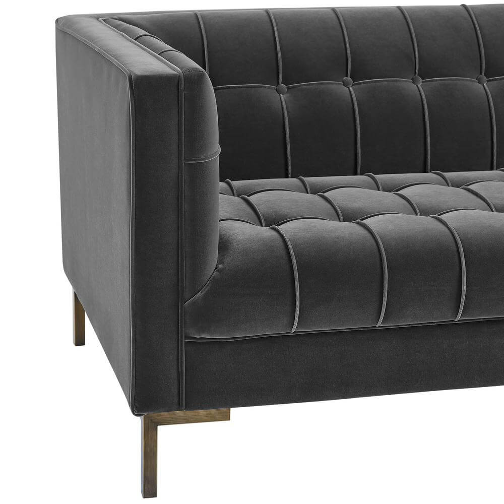 Isaac Tufted Velvet Fabric Sofa 83' (2 Colors)