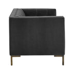 Isaac Stitch Tufted Velvet Loveseat 60 (2 Colors)