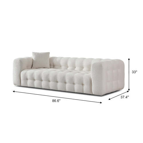 Eden Modern Boucle Bubble Sofa 90