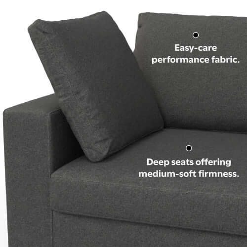 Charlie Modern Deep Seat Sofa 96 (2 Colors)