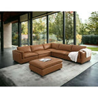 Brighton Leather 5 Piece Modular Corner Sofa Sectional 142