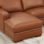 Dillon MCM Leather Chaise Corner Sectional 136