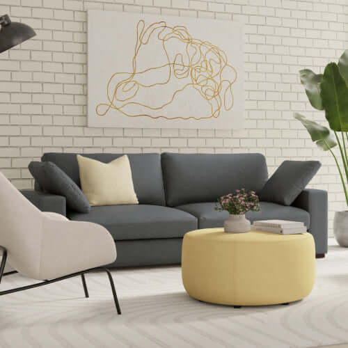 Charlie Deep Seater Loveseat Sofa 78' (2 Colors)