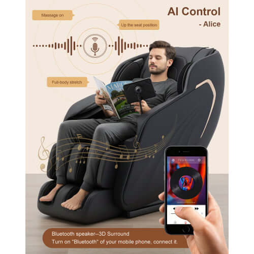 Full Body Zero Gravity Massage Chair with SL-Track and Back Heating