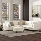 Ava MCM Cream Symmetrical Corner Sofa Sectional 102 (2 Colors)