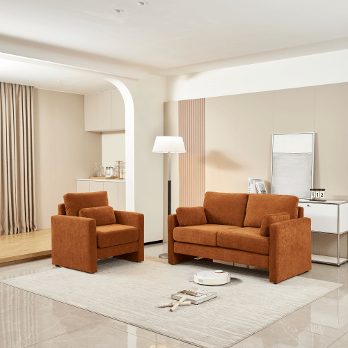 Small Contemporary Loveseat Sofa 58 (4 Colors)