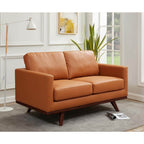 Chester MCM Faux Leather Loveseat Sofa 58 (5 Colors)