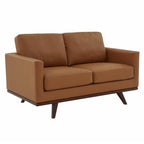 Chester MCM Faux Leather Loveseat Sofa 58 (5 Colors)