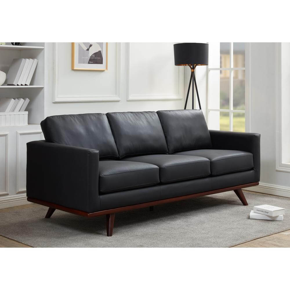 Chester MCM Faux Leather Sofa 83 (5 Colors)