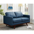 Chester MCM Faux Leather Loveseat Sofa 58 (5 Colors)