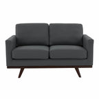 Chester MCM Faux Leather Loveseat Sofa 58 (5 Colors)