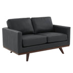 Chester MCM Faux Leather Loveseat Sofa 58 (5 Colors)