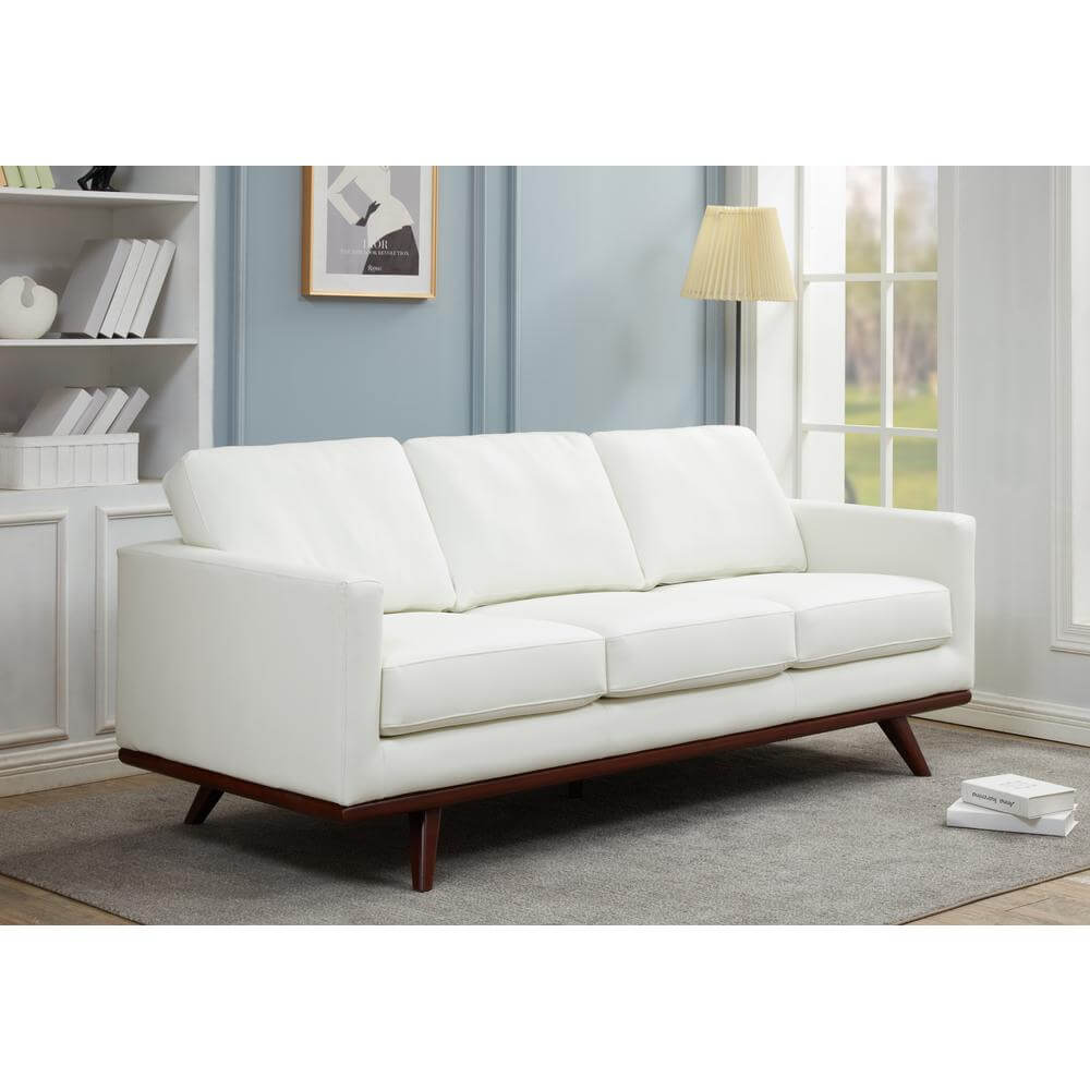 Chester MCM Faux Leather Sofa 83 (5 Colors)
