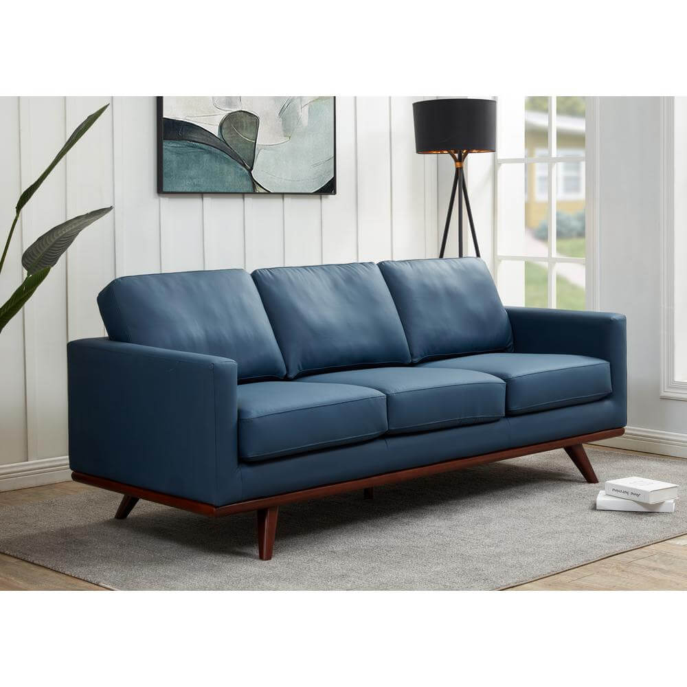 Chester MCM Faux Leather Sofa 83 (5 Colors)