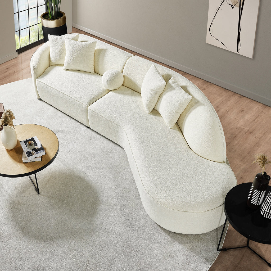 Elijah Japandi Style Curve Sofa