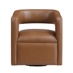MCM Accent Faux Leather Swivel Chair (2 Colors)
