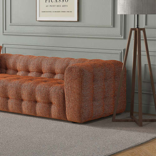 Eden Modern Boucle Bubble Sofa 90