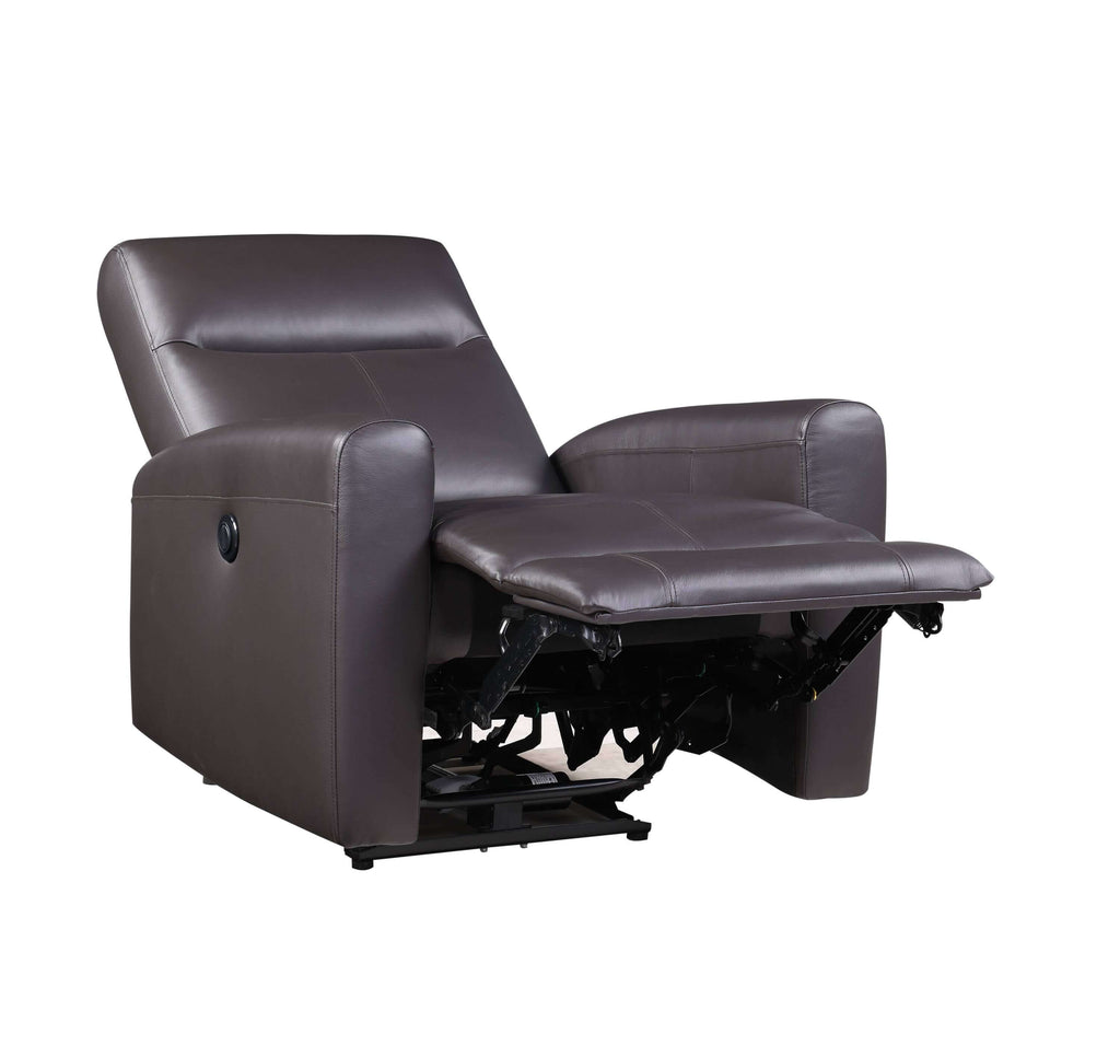 Blane Brown Premium Leather Power Motion Recliner