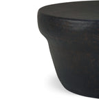 Garvy Rustic Bronze Metal Round Coffee Table 33'