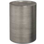 Corbin Cylindrical Antique Silver Side Table 16'