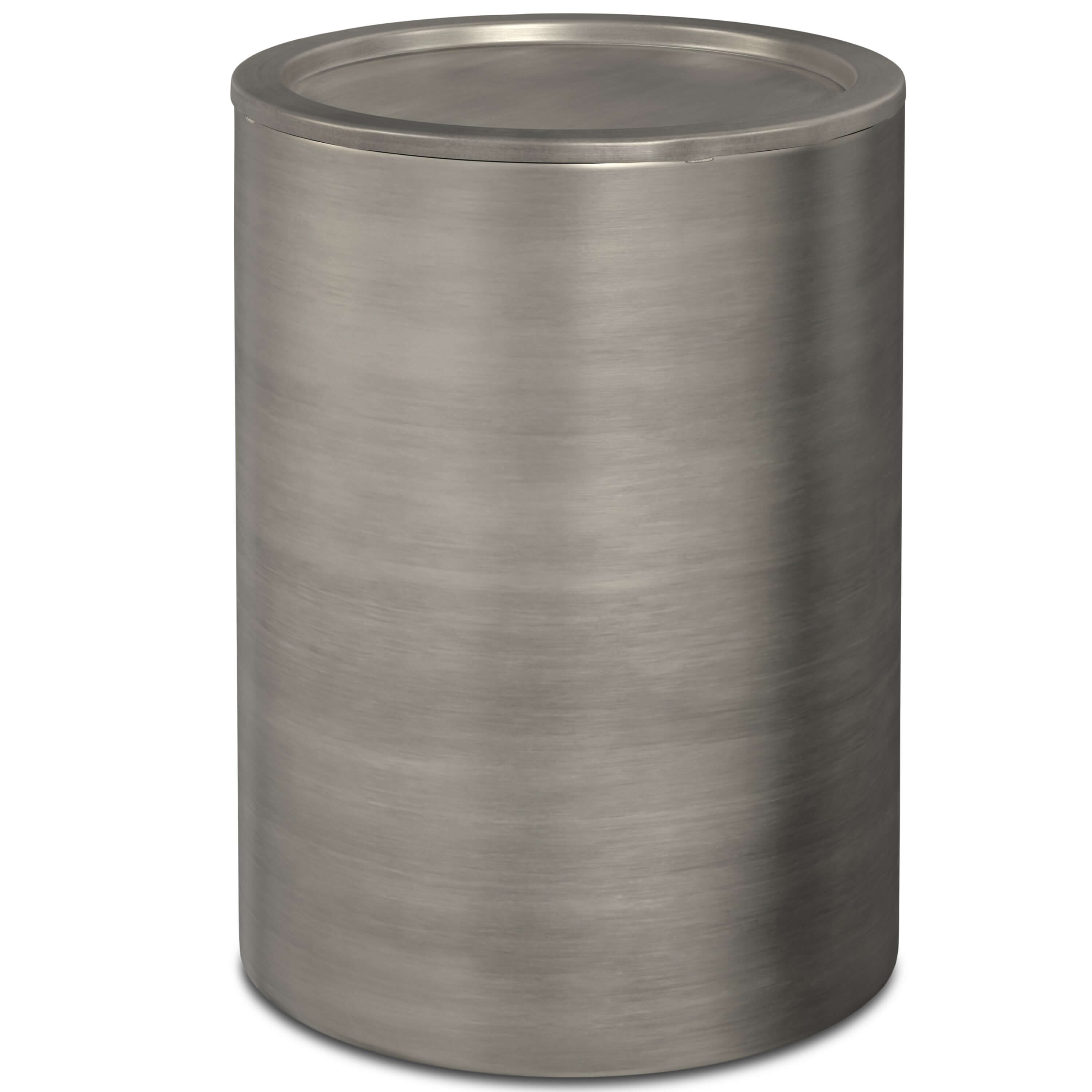 Corbin Cylindrical Antique Silver Side Table 16'