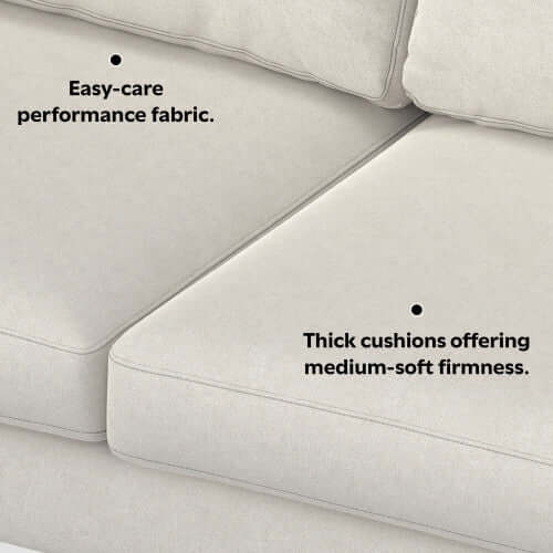 Ava MCM Cream Symmetrical Corner Sofa Sectional 102 (2 Colors)