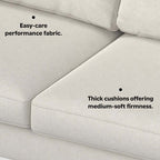 Ava MCM Cream Symmetrical Corner Sofa Sectional 102 (2 Colors)