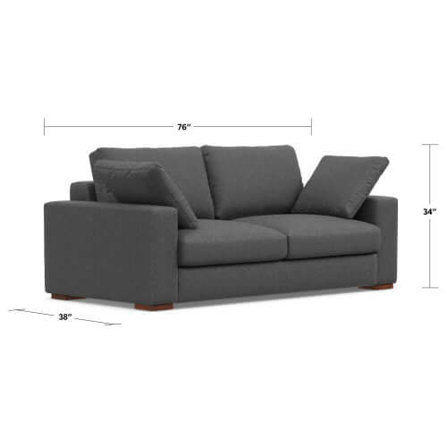 Charlie Deep Seater Loveseat Sofa 78' (2 Colors)