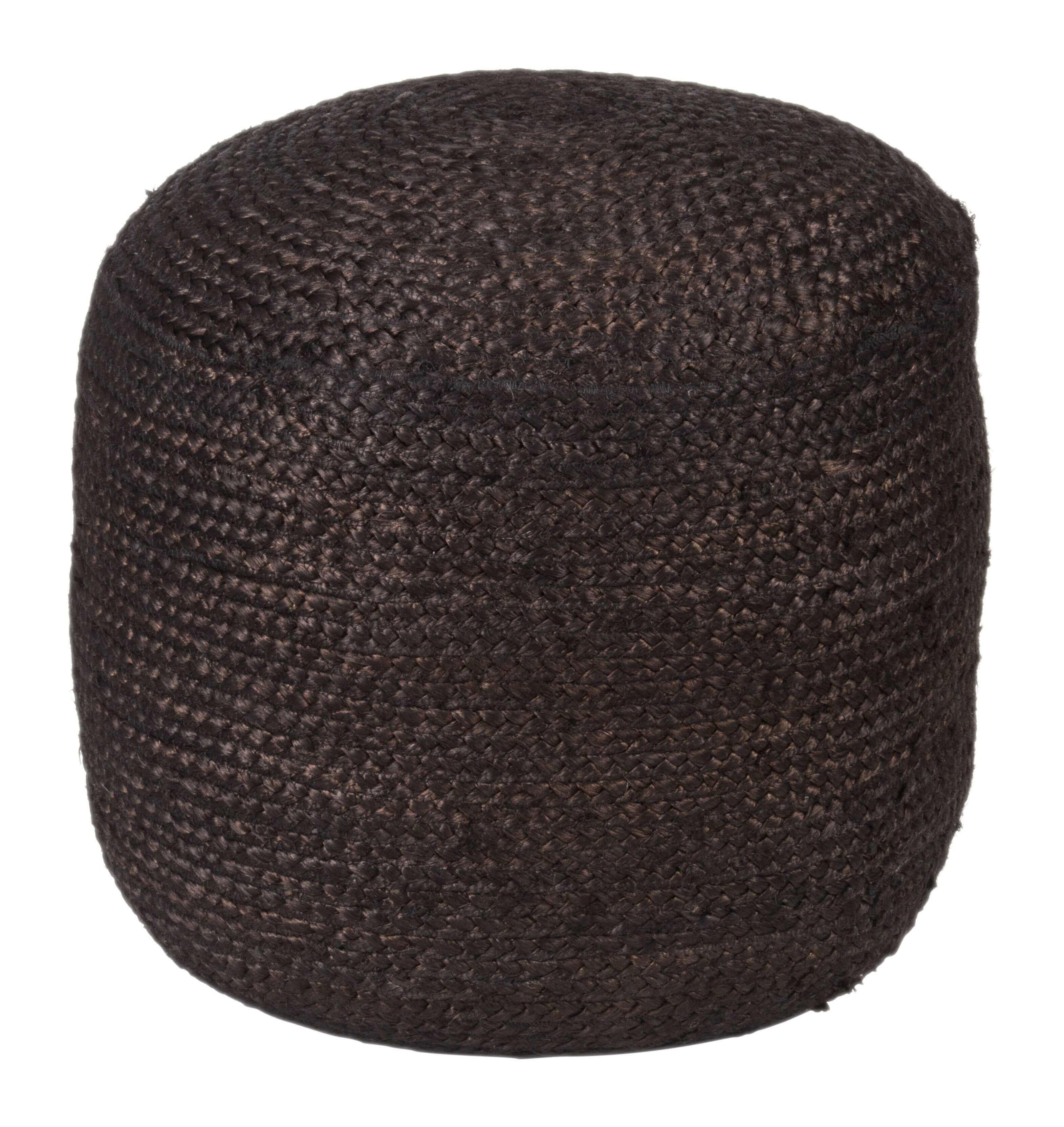 Lillian Boho Round Wicker Ottoman 18' (2 Colors)