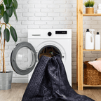 Black and Gray Washable Rectangular Area Rug (Various Sizes)