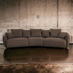 Bash Macca Anthology Brown Boucle Modular Sectional Sofa 145L