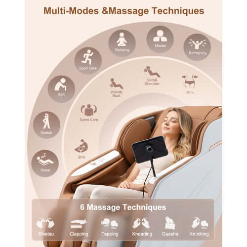 Full Body Zero Gravity Massage Chair with SL-Track and Back Heating