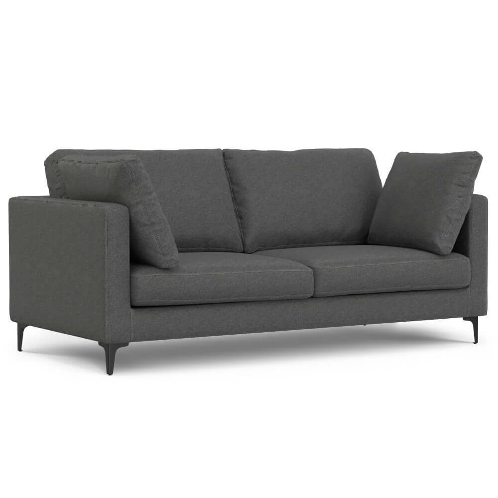 Ava MCM Gray Performance Fabric Sofa Loveseat 76L (2 Color Options)