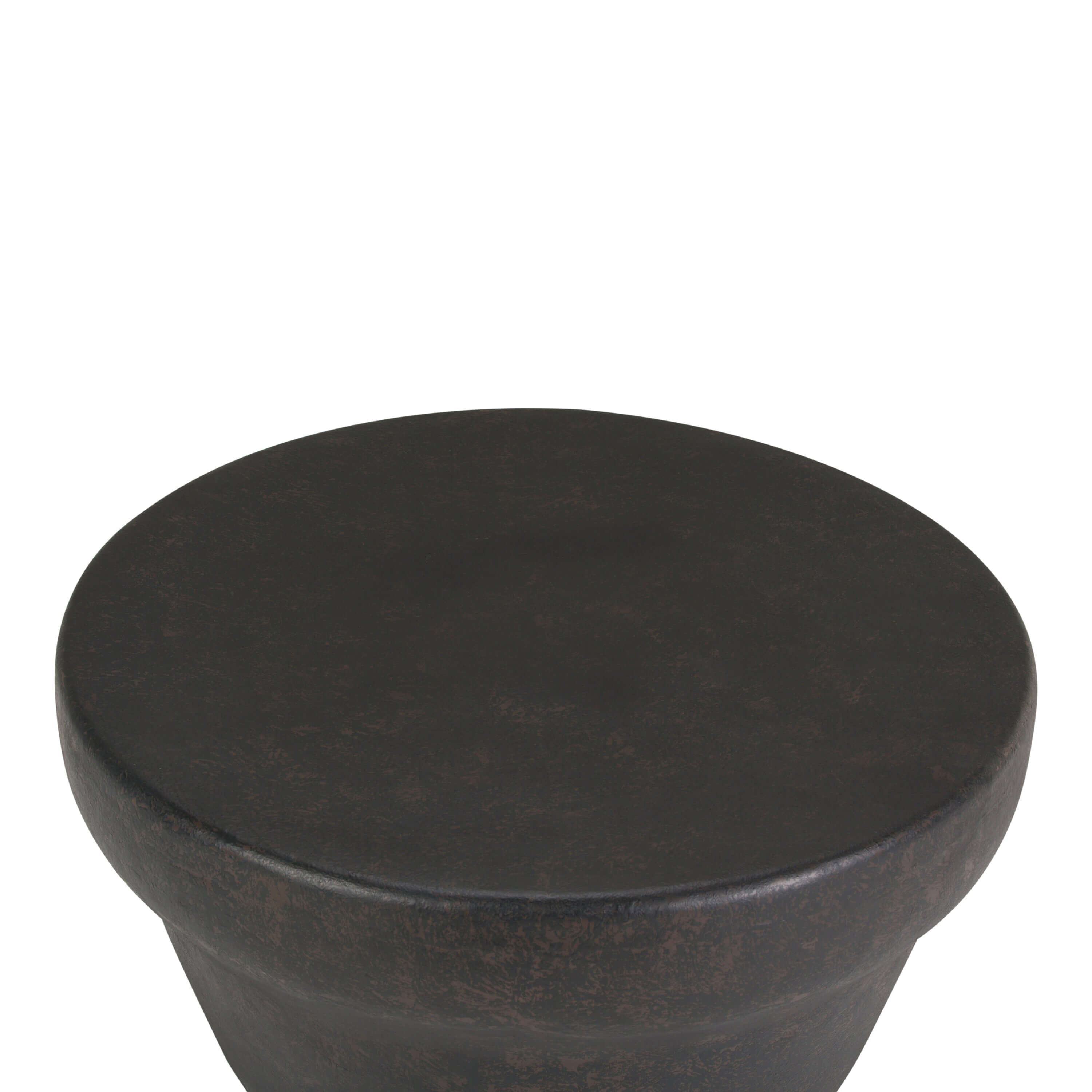 Garvy Rustic Bronze Metal Round Coffee Table 33'