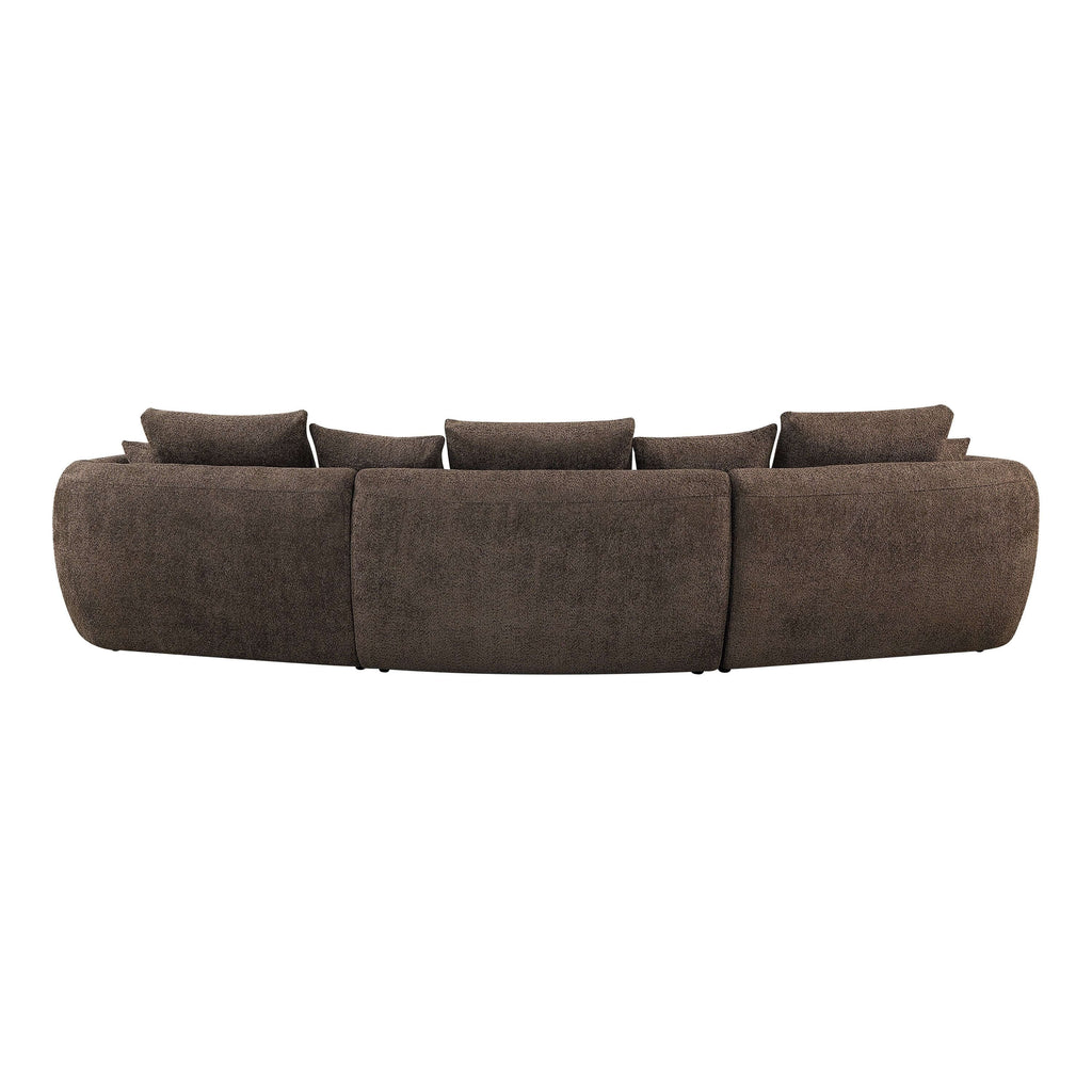Bash Macca Anthology Brown Boucle Modular Sectional Sofa 145L