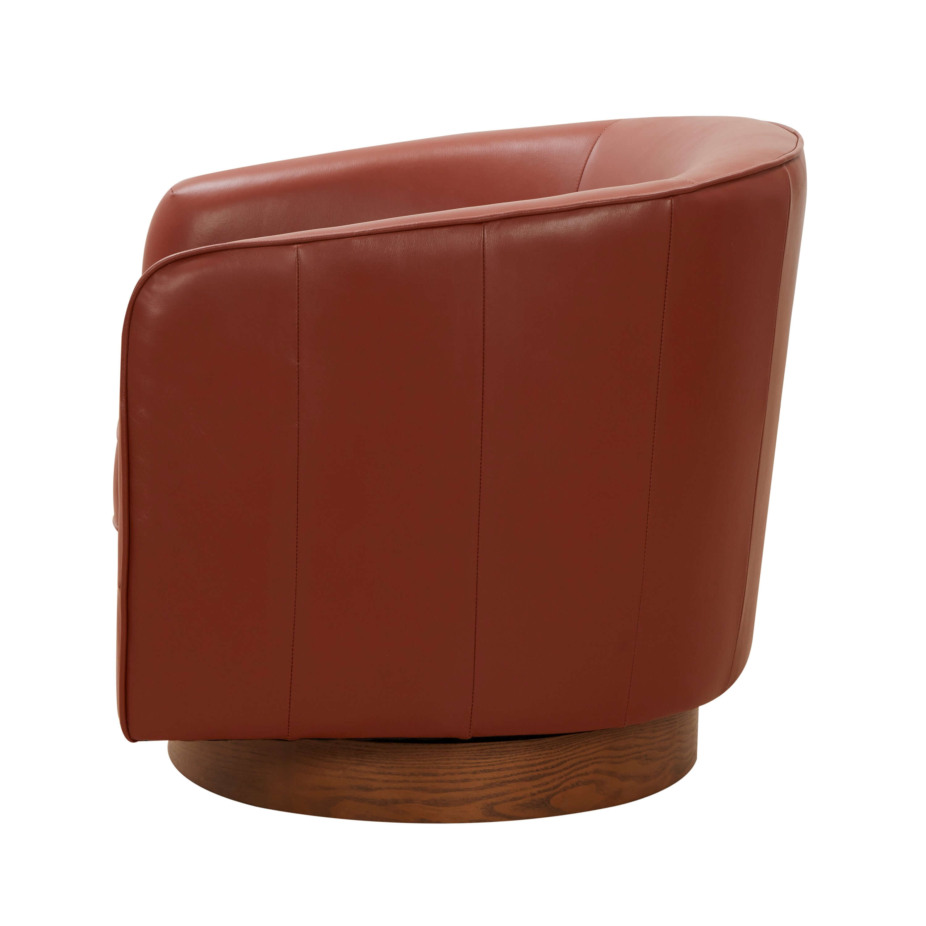 Tessa Top-Grain Leather Accent Swivel Chair