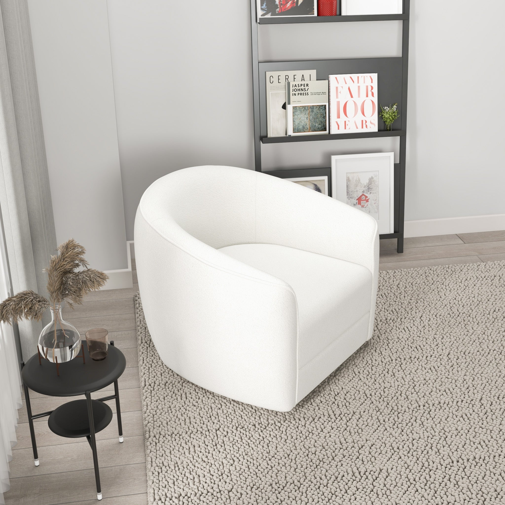 Elise Swivel Barrel Accent Chair