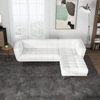 Addison Tufted L Shape Chaise Sofa Sectional 102.5 (2 Colors)