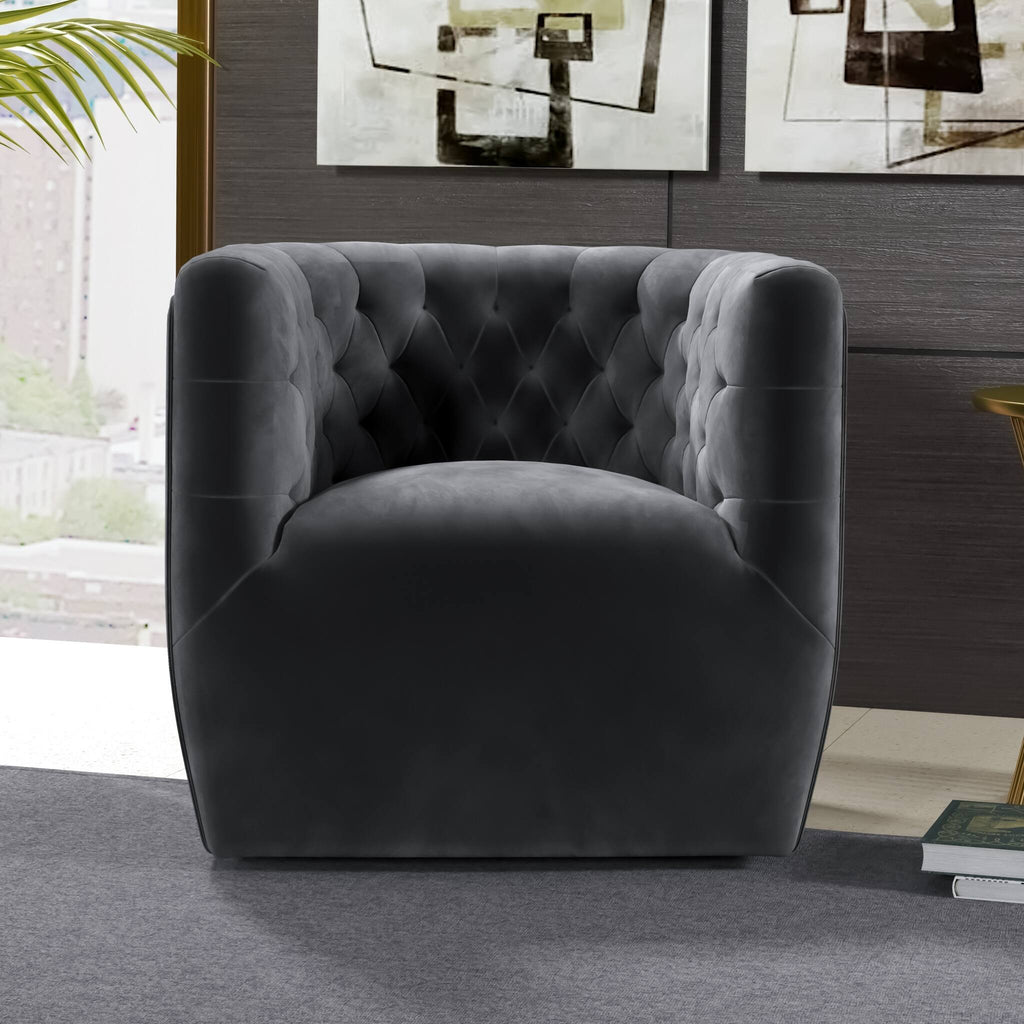 Delaney Tufted Accent Barrel Swivel Chair (6 Colors)