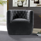 Delaney Tufted Accent Barrel Swivel Chair (6 Colors)