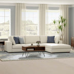 Charlie Modern Deep Seat Sectional Chaise Sofa 122 (2 Colors)