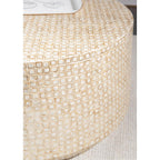 Perrin Capiz Mosaic MDF Round Coffee Table 30