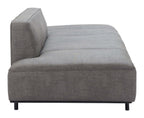 Confection Faux Leather Armless Sofa Day Bed 79