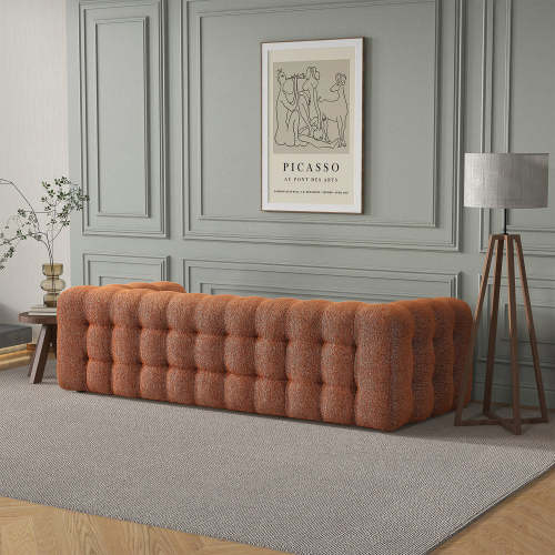 Eden Modern Boucle Bubble Sofa 90