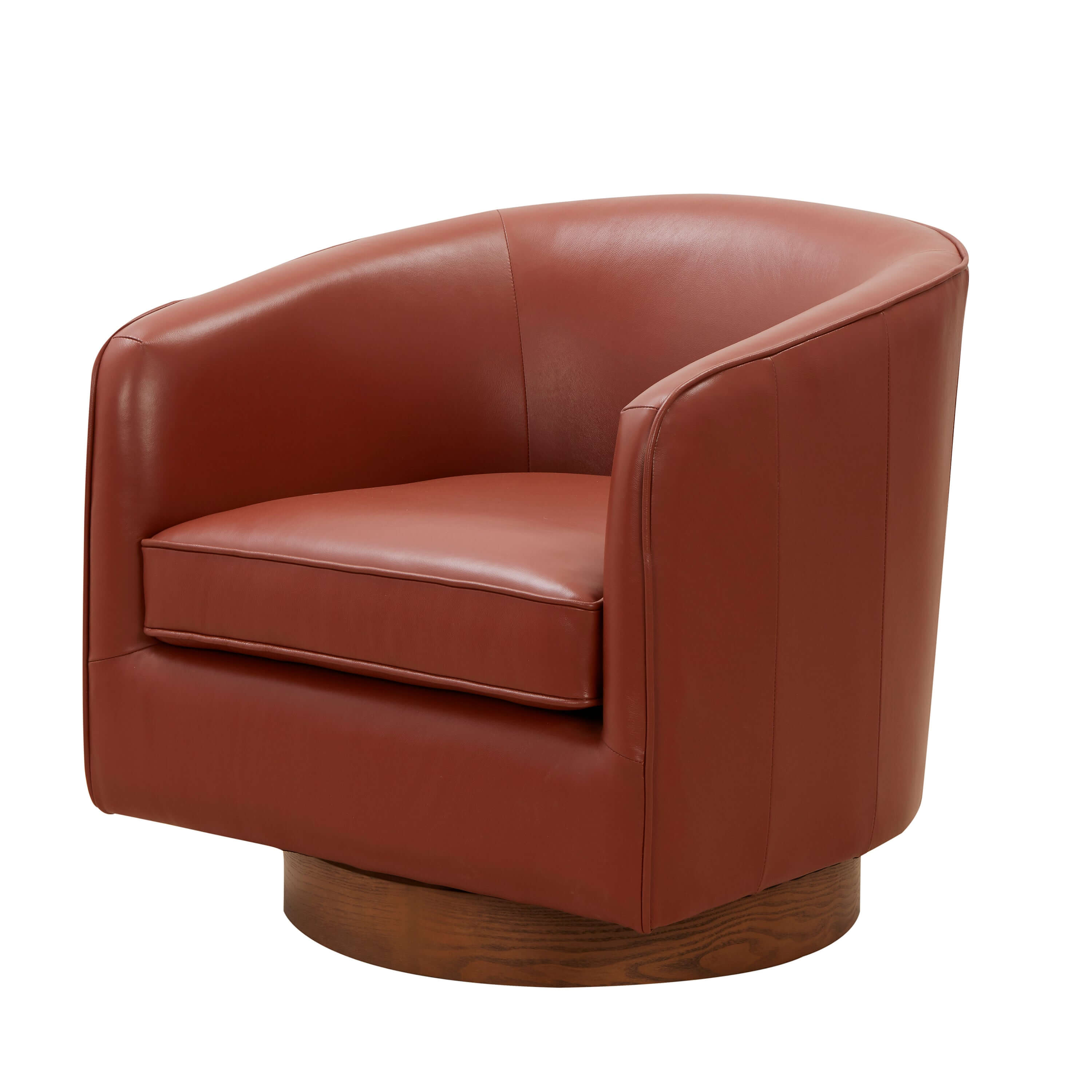 Tessa Top-Grain Leather Accent Swivel Chair