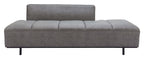Confection Faux Leather Armless Sofa Day Bed 79